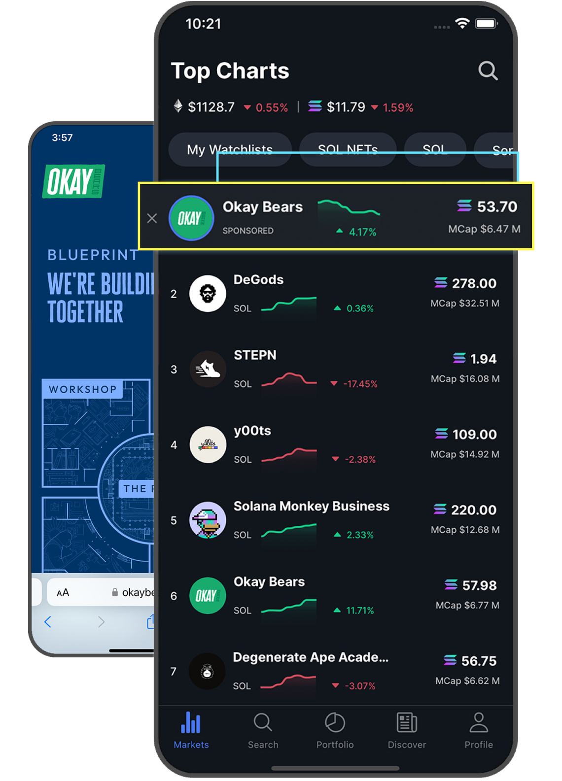 NFTfolio - Advertising Banner Example